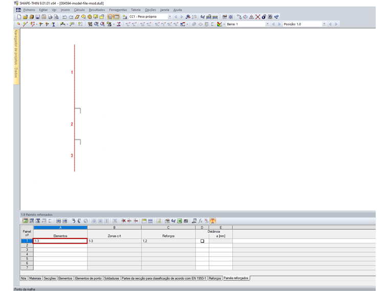 Painel de encurvadura
