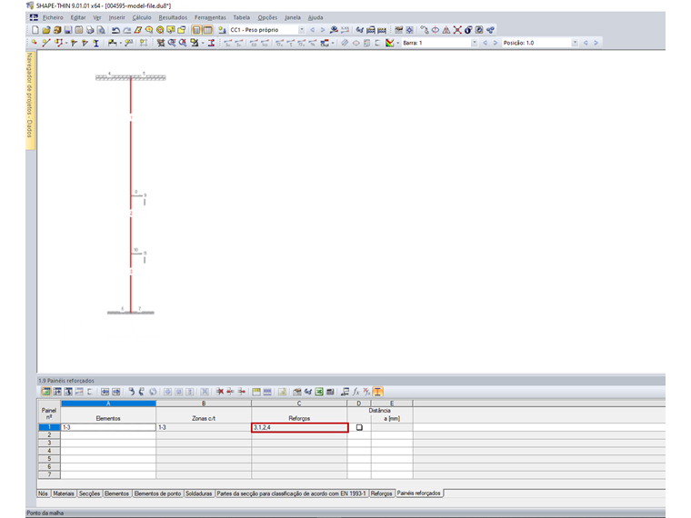 Painel de encurvadura