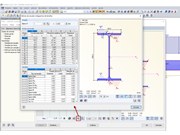 valores da secção e diagrama de tensões