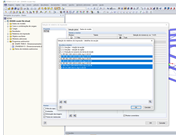 Secções a mostrar (caixa de seleção marcada) e selecionadas (destacadas a azul)