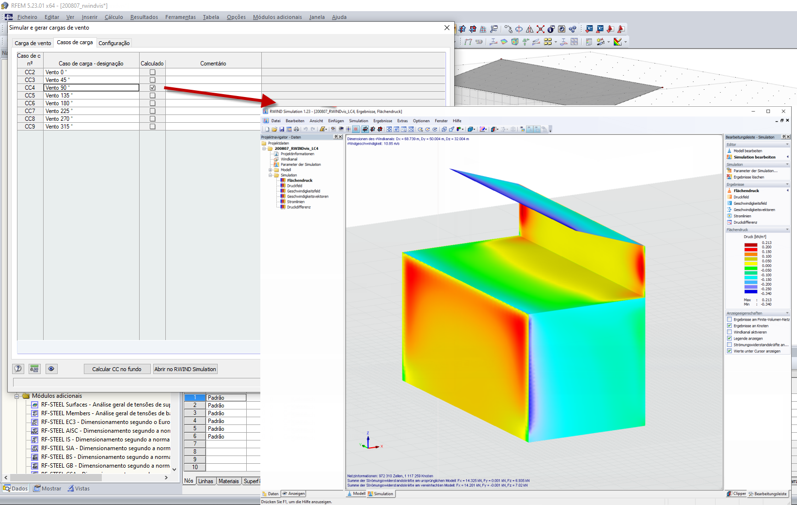 Resultados do RWIND Simulation
