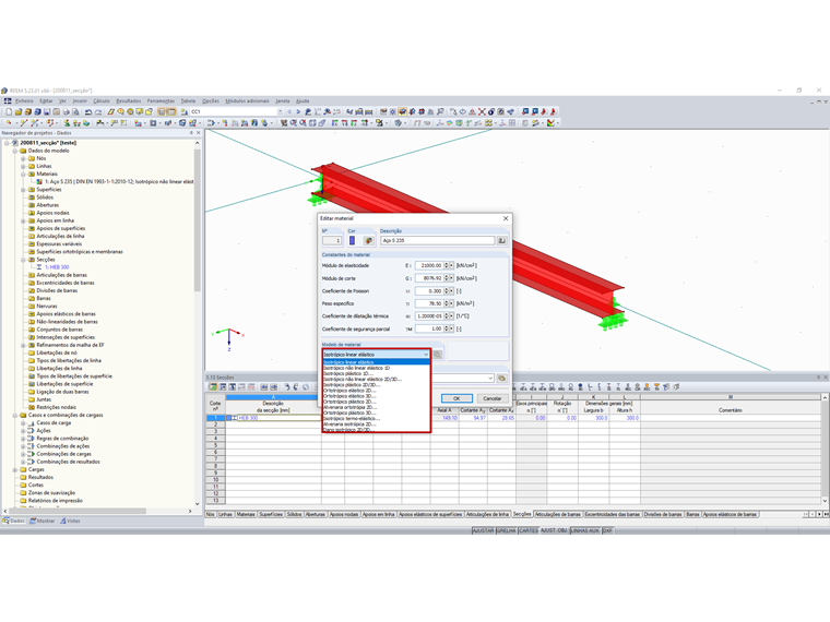 RFEM – Materiais