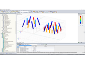 Força axial nos pilares