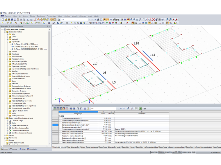 Superfícies com abertura – Linhas de contorno
