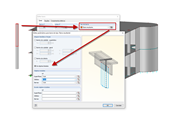 Barra resultante | Parâmetros de entrada
