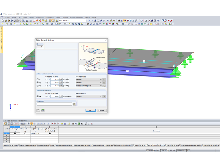 Tipo de libertação de linha