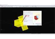 Criação de novo sólido por subtração do cilindro do cuboide