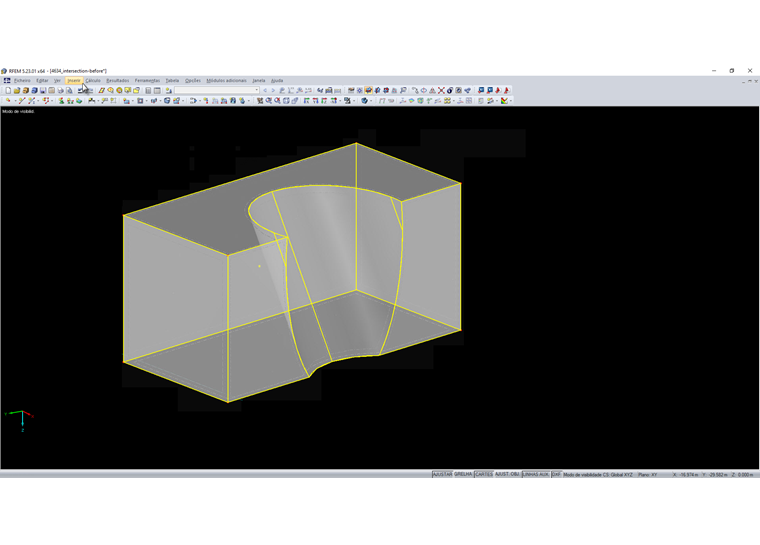 Novo sólido com intersecção