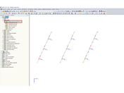 Ativação do sistema de eixos de linhas locais x, y, z no Navegador de projetos – Mostrar
