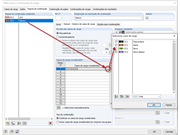 Configuração para a situação de dimensionamento sísmico