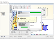 Mensagem de aviso para força normal ativa > 5% N_pl,Rd
