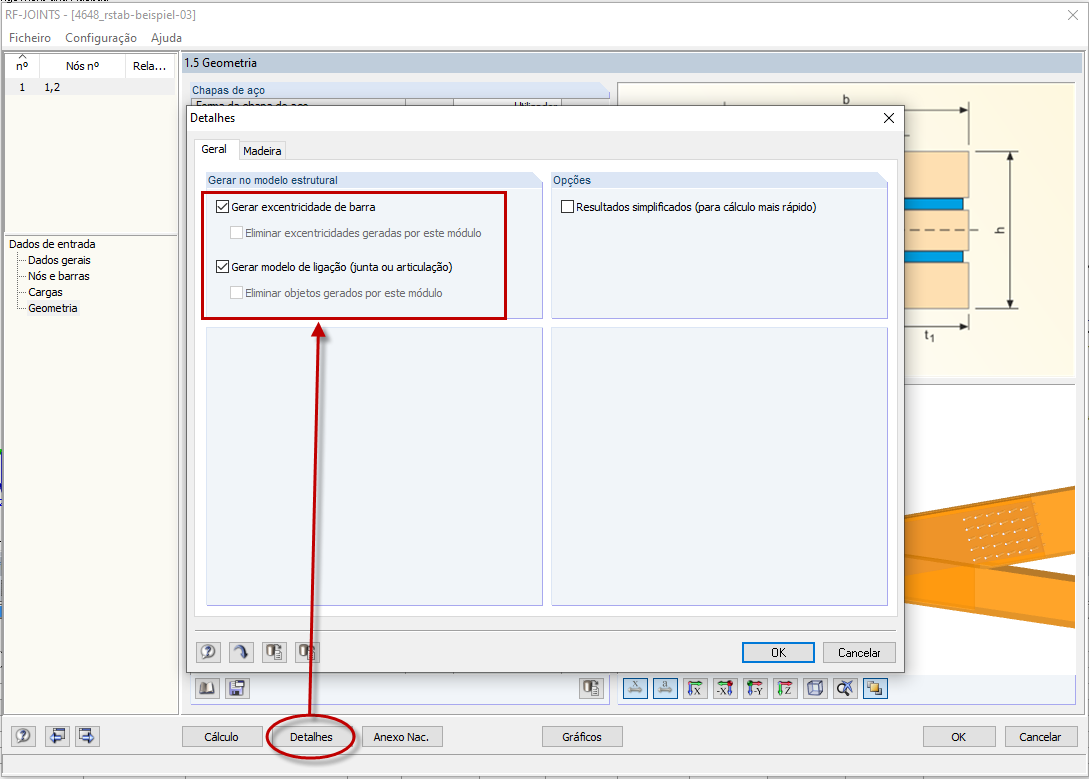 Ativação do modelo de ligação em detalhes