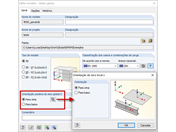 Definição positiva dos esforços internos para o eixo local z para baixo