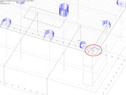 Distribuição das forças de corte no perímetro crítico no canto da parede, no canto de uma placa
