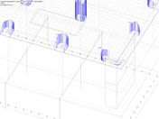 Distribuição ajustada das forças de corte no perímetro crítico no canto da parede