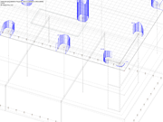 Distribuição ajustada das forças de corte no perímetro crítico no canto da parede