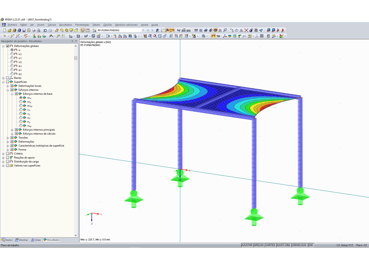 Processo de form-finding concluído com sucesso