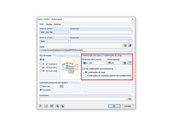 Ativação de combinações automáticas na caixa de diálogo "Editar modelo – dados gerais"