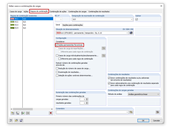 Separador "Regras de combinação" com opção para carga de ação permanente favorável