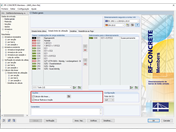 Janela 1.1 no RF-CONCRETE Members com ativação do cálculo NL incl. Fluência e retração