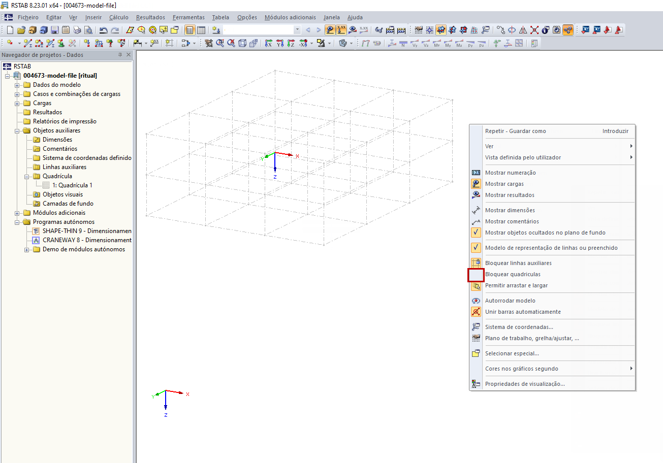 Quadrícula desbloqueada
