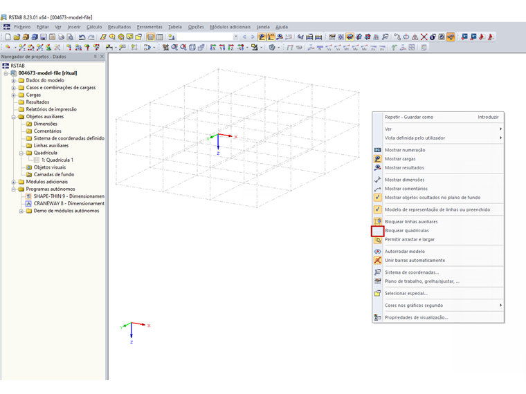 Quadrícula desbloqueada