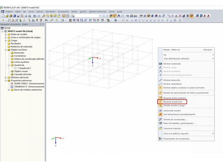 Quadrícula bloqueada