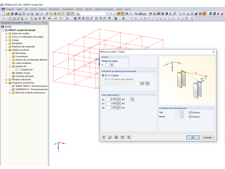 Copiar a grelha de linhas utilizando "Mover ou Função Copiar "