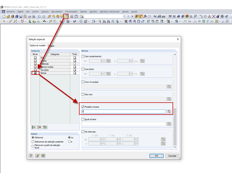 Função "Seleção especial"