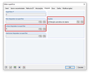 Caixa de diálogo "Editar superfície" → "Integrado"