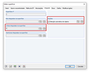 Caixa de diálogo "Editar superfície" → "Integrado"