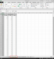 Coordenadas da malha de EF exportadas no Excel