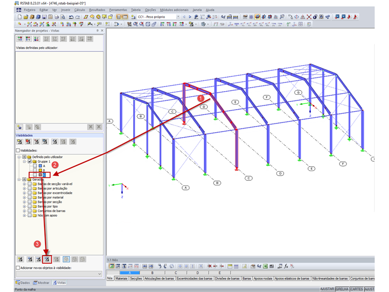 Redefinir visibilidade selecionada definida pelo utilizador através de objetos selecionados