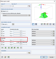 Apoios nodais: Restrição à torção