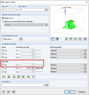 Apoios nodais: Restrição à torção