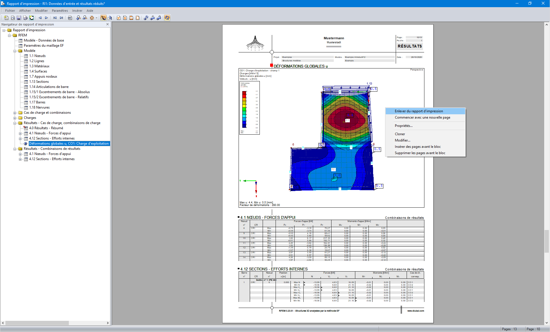 Eliminar o gráfico do relatório de impressão através da vista de página