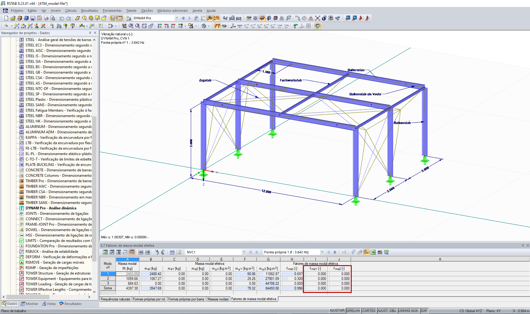 Fator de massa modal efetiva