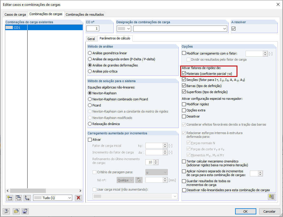 Coeficiente de segurança parcial γM