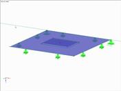 Modelo de exemplo com chapa de reforço e sólido de contacto