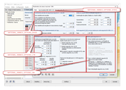 Caixa de diálogo Parâmetros do anexo nacional com os tipos de variáveis correspondentes para a programação COM