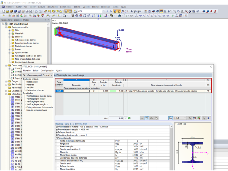 Verificação elástica