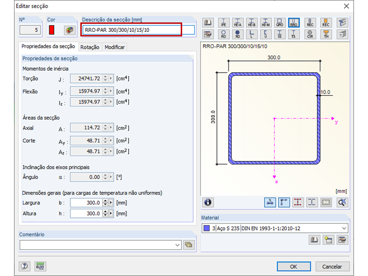 Secção paramétrica