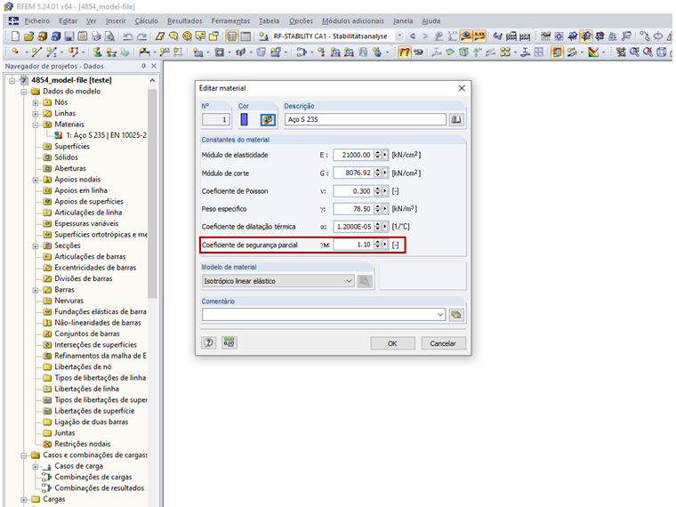 Coeficiente de segurança parcial γM