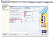 Opções e divisão interna da barra no RSBUCK