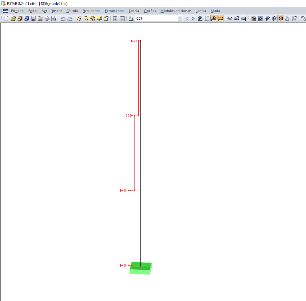 Exemplo: Distribuição de força axial não constante dentro da barra