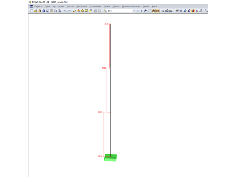 Exemplo: Distribuição de força axial não constante dentro da barra