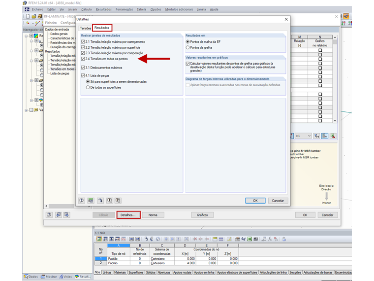 Spannungen punktweise anzeigen