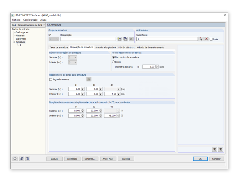 Introdução de camadas de armadura