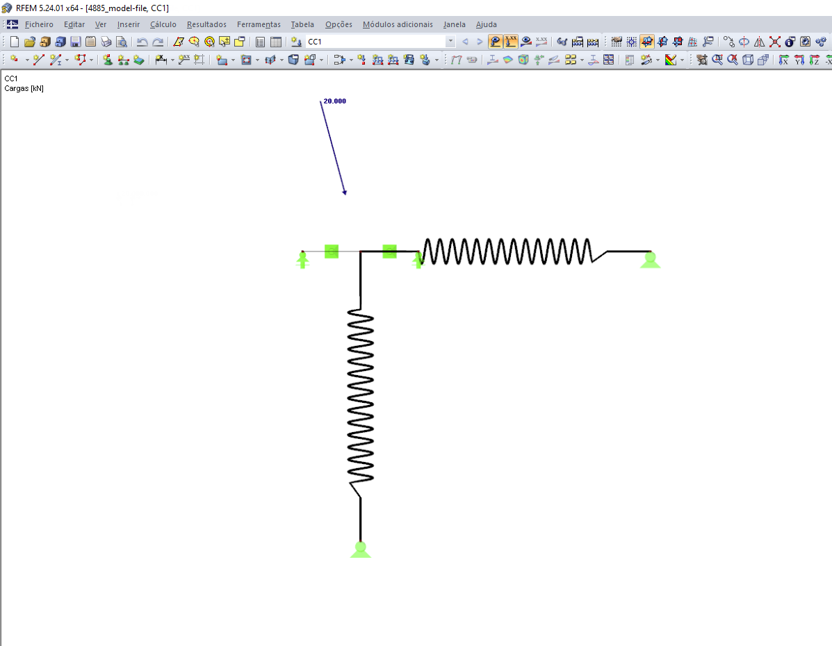 Modelo B: Pórtico assimétrico