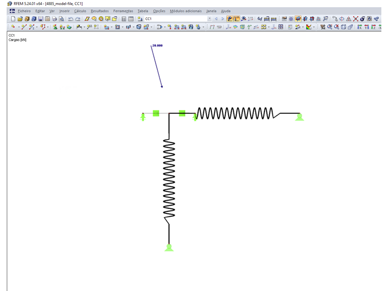 Modelo B: Pórtico assimétrico